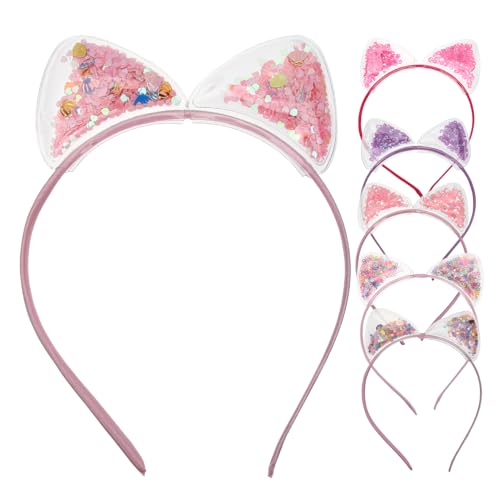 AUTSUPPL 6stücke Katzenohren-stirnband Mit Pailletten Für Mädchen Süßes Haarband Aus Hochwertigem Material Für Partys Cosplay Und Feiertage von AUTSUPPL