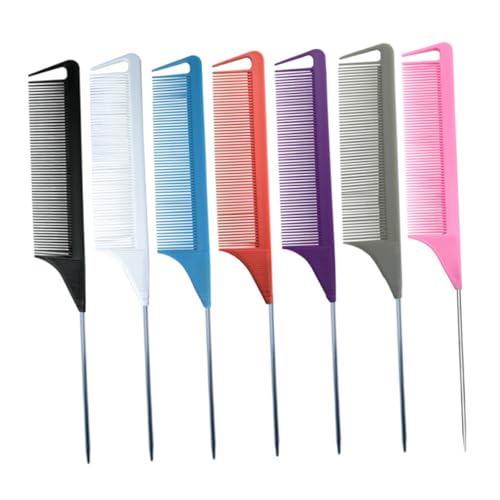 AUTSUPPL 6 Stück Teiliges Antistatischer Haarkamm für Friseure Professioneller Toupierkamm mit Feinen Zähnen für Einfaches Styling Geeignet für Damen und Herren Farbenfrohes Design Blau von AUTSUPPL
