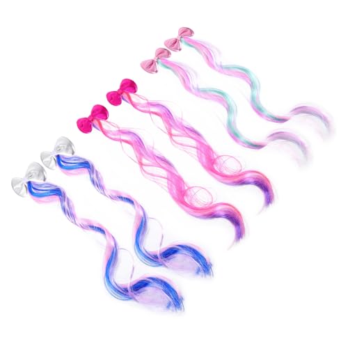 AUTSUPPL 6 Stück Teiliges Bow-knot Haarklammern in Silber und Rot Glänzende Schleifen-haarspangen für Lockenperücken Vielseitig Einsetzbar als Haarschmuck für Damen und Mädchen von AUTSUPPL