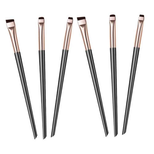 AUTSUPPL 6 Stück Teiliges Eyeliner pinsel set für Frauen Feine Präzisionspinsel mit Schräger Spitze für Präzises Augen make up Langlebig und Komfortabel für Anfänger und Profis von AUTSUPPL