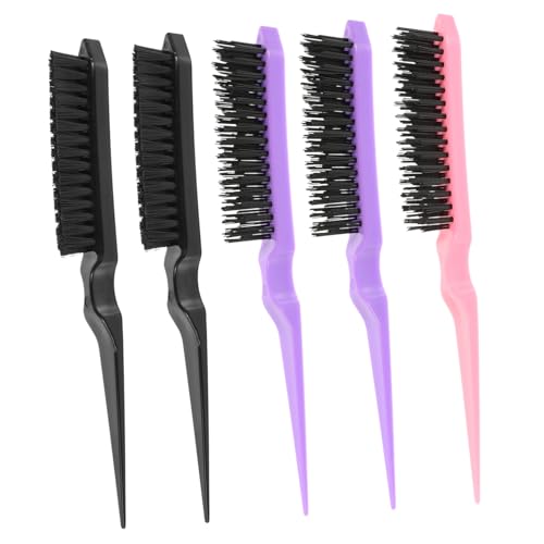 AUTSUPPL 6-teiliges Styling-kamm-set Für Lockiges Glattes Haar Tragbare Friseurbürste Borsten Klappkamm Massage Für Frauen Und Männer Salon Reise-haarbürste Bürste Für Die Tägliche Pflege von AUTSUPPL