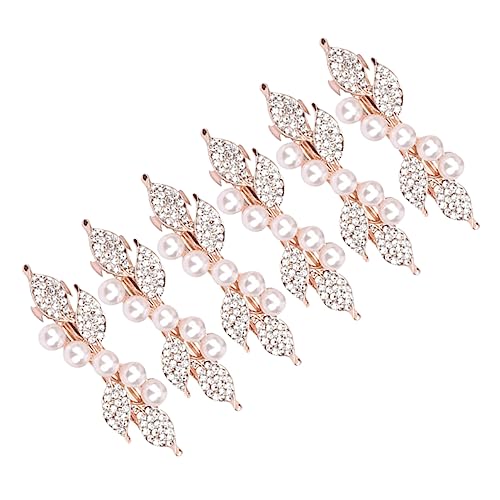 AUTSUPPL 6-teilige Frühlings-haarspange Mit Strasssteinen Schicke Perlen-haarnadel Damen-kopfschmuck von AUTSUPPL