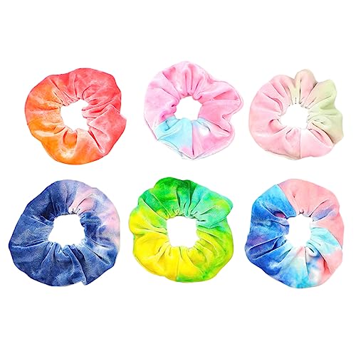 AUTSUPPL 6 Stück Regenbogen Haargummis Für Damen Elastische Pferdeschwanzhalter Langlebiges Haarzubehör Einzigartiges Haarschmuck Für Mädchen Und Frauen von AUTSUPPL