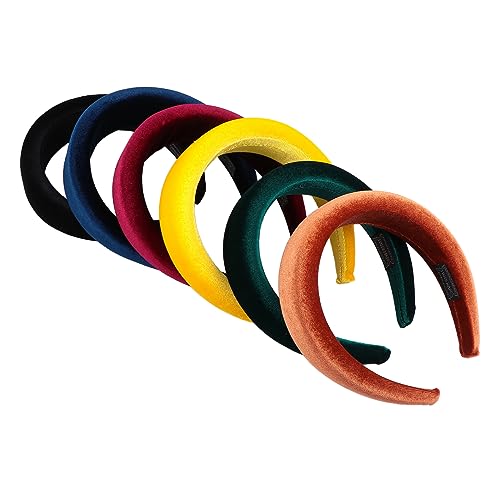 AUTSUPPL 6stücke Teiliges Damen Haarband Aus Dickem Velours Breites Stirnband Für Frauen Haarschmuck Weinrot Und Kaffee Für Alltag Sport Und Reisen von AUTSUPPL