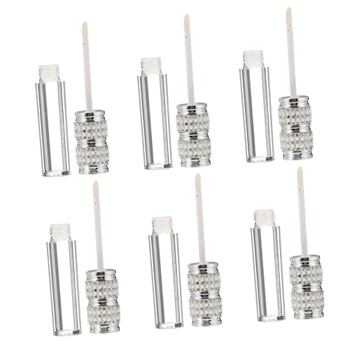 AUTSUPPL 6stücke Leere Lip Gloss Behälter Mit Rhinestone-inlay Praktische Tragbare Kunststofftuben Für Lippenpflege Und Kosmetik Für Lipgloss Lippenbalsam Und Öle von AUTSUPPL