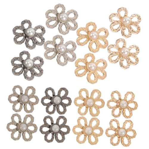 AUTSUPPL 8 Paare Jeansknöpfe Verstellbare Hosenbund Taillenspanner Metall Knopf Ohne Nähen Hosen Taillenmieder Enger Machen Dekorativ für Damen Herren Jugendliche von AUTSUPPL