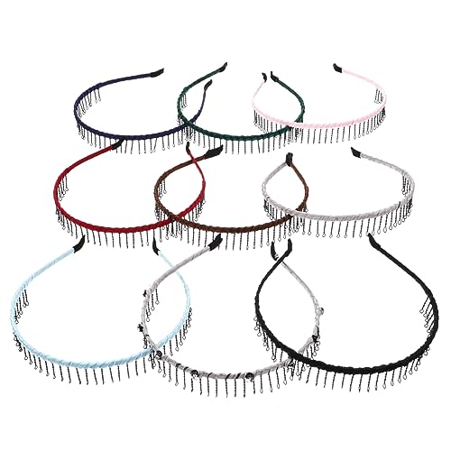AUTSUPPL Rutschfestes Zahnkamm Stirnband 8 Stück Modisches Haarband Für Damen Und Herren Kammstirnband Aus Hautfreundlichem Material Unisex Haarschmuck Für Sport Und Alltag von AUTSUPPL