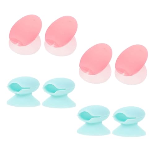 AUTSUPPL 8 Stück Teiliges Silikonbeschichtete Lippenpinsel schutzhüllen Staubdicht Flexibel Hautfreundlich Tragbar für Reisen und Make up organizer Halbdurchsichtig Rot und Grün Langlebig von AUTSUPPL