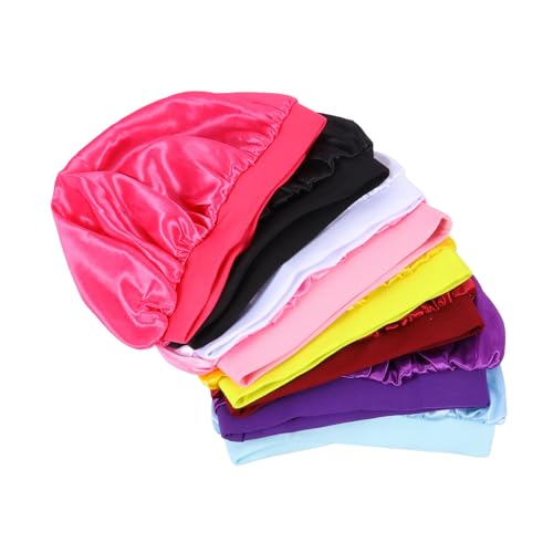 AUTSUPPL 8stücke Schlafmütze Für Junge Mädchen Haarhaube Nachtmütze Schlafhaube Schützt Haare Beim Schlafen Leicht Und Atmungsaktiv von AUTSUPPL