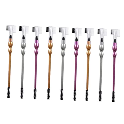 AUTSUPPL 9st Doppelseitiger Lidschattenpinsel Mascara-bürsten Brauenbürsten Doppelte Augenbrauenbürste Brauenkamm Einfacher Wimpernkamm Taschentücher Für Getränkehalter Schminkkasten Nylon von AUTSUPPL