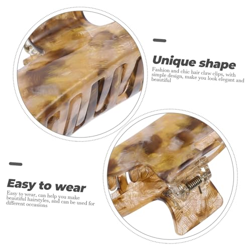 AUTSUPPL Acetat Haarklammer für Dickes Haar Rutschfeste Französische Haarspange in Gelb kaffee Modischer Claw Clip für Frauen Langlebig und Einfach zu Tragen Geeignet für Alltag und von AUTSUPPL