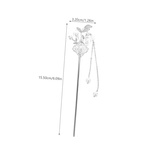 AUTSUPPL Antiker Haarschmuck Frauen Haarnadel mit Blüten und Quaste Haarstab für Dutt und Dickes Haar Langlebig Elegant Geeignet für Alltag Hochzeit Party Geschenk von AUTSUPPL