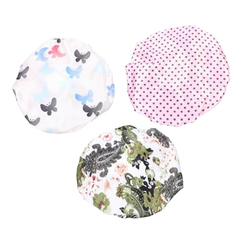 AUTSUPPL 3stücke Teiliges Wasserdichte Duschhauben Für Damen Chic Dehnbar Und Schützend Für Haarpflege Und Bad Für Lange Und Kurze Frisuren Schützend Und Leicht Zu Transportieren von AUTSUPPL