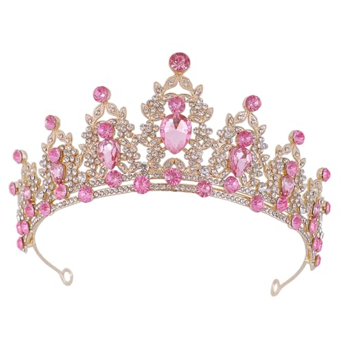 AUTSUPPL Barock Braut Tiara Krone mit Kristallbesatz Leichtes Hochzeits Haarreif Damen Kopfschmuck für Hochzeit Geburtstag Festliche Anlässe Komfortabel und Langlebig von AUTSUPPL