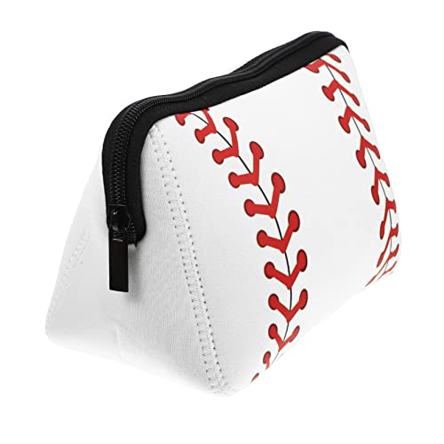 AUTSUPPL Baseball Kosmetikbeutel Für Damen Multifunktionale Reise-Tasche Aus Wasserabweisendem Neopren Mit Reißverschluss Für Kosmetik Und Toilettenartikel von AUTSUPPL