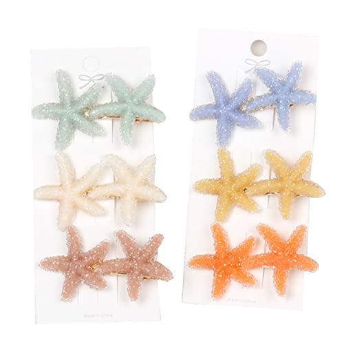 AUTSUPPL Glitzernde Seestern-haarspangen Für Damen Bunte Haarclips Im Candy-stil Dekorative Haarschmuck Für Frauen Und Mädchen Für Besondere Anlässe Und Alltag Orange von AUTSUPPL