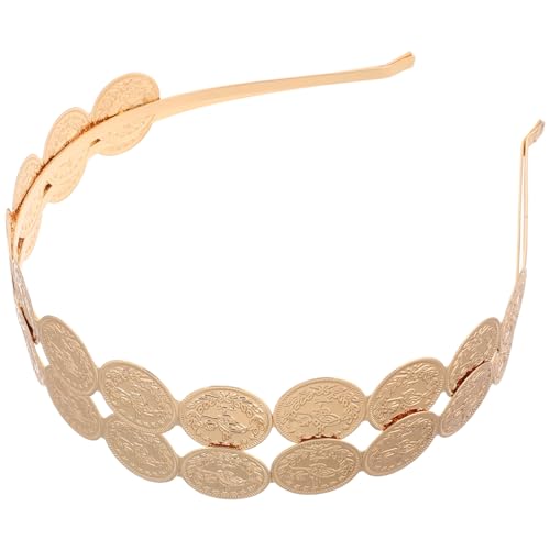 AUTSUPPL Doppel-lagiger Metall-stirnband mit Münzdesign Damen Haarreif Vintage Haarschmuck für Hochzeit Brautmode Party Alltag Leicht und Langlebig von AUTSUPPL