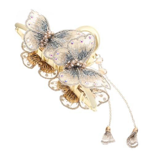 AUTSUPPL Doppelte Schmetterling Haarspange mit Quasten Haarklammer aus Kupferlegierung Starke Elastizität Geeignet für Dünnes und Dickes Haar Modischer Haarschmuck für Frauen und Mädchen von AUTSUPPL