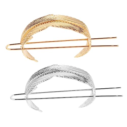 AUTSUPPL Einzigartige Haarspangen Im Retro-stil 2 Stück Legierung Blattform Für Frauen/silber AUTSUPPL Einzigartige Haarspangen Im Retro-stil 2 Stück Legierung Blattform Für Frauen/silber von AUTSUPPL