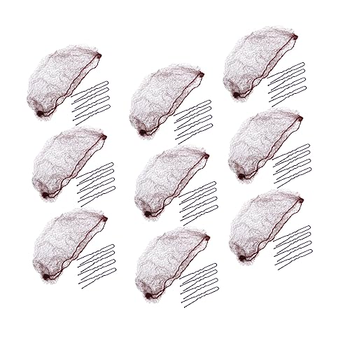 AUTSUPPL 50stücke Unsichtbare -nylon-haarnetze Mit Elastischem Mesh Für Ballett- Braun U-förmige Haarnadeln Haaraccessoires Für Tänzerinnen Und Damen von AUTSUPPL