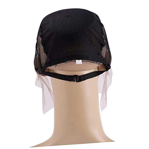 AUTSUPPL 1stück Verstellbare Haarnetz-mütze Für Perückenherstellung Elastisches Mesh-haar-netz Für Frauen Schwarz Vielseitiges Zubehör Für Perückenmacher Hohe Elastizität Bequemer von AUTSUPPL