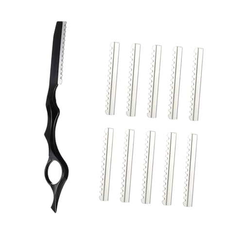 AUTSUPPL Ergonomischem Haarschneidehalter und Scharfen Klingen Langlebiges Material Einfach zu Greifen Präzises Ausdünnen und Schneiden für Friseure und Heimgebrauch von AUTSUPPL