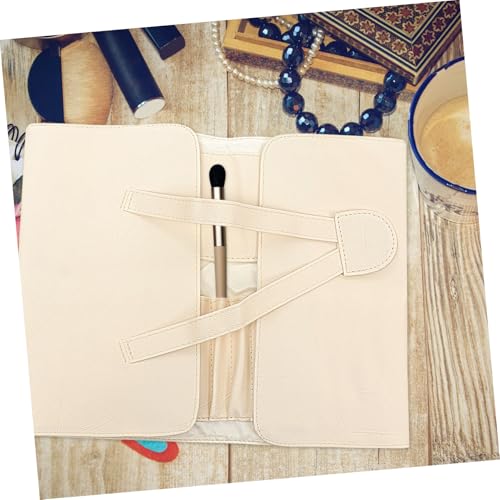 AUTSUPPL Faltbare Make up Pinsel Tasche aus PU Wasserabweisend und Strapazierfähig Großes Kosmetik Pinsel Organizer für Frauen Tragbare Aufbewahrung und Reise von AUTSUPPL