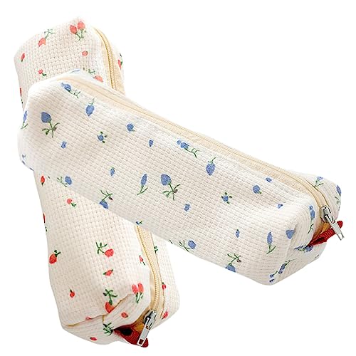 AUTSUPPL Federmäppchen Mit Blumenmuster Schreibwarentasche Stifthalter Kosmetiktasche Bleistifttasche Mit Reißverschluss Für Das Schulbüro von AUTSUPPL