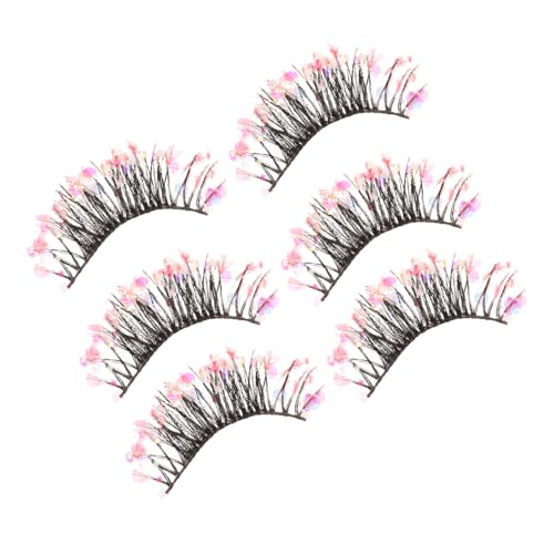 AUTSUPPL 3paare Flauschige Wimpern Für Damen Natürliche Künstliche Wimpern Einzelne Wimpern-extensions Mit Glitzer-design Für Make-up-zubehör von AUTSUPPL