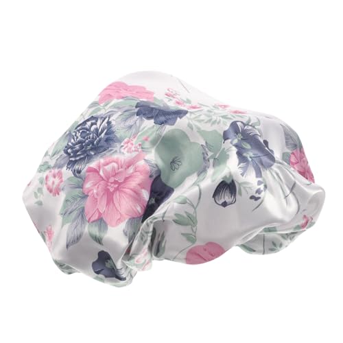 AUTSUPPL Geknotete Nachtmütze Haarduschhaube Nacht Kopfbedeckung Schlafmütze Für Haare Lockige Haarhaube Haarstirnbänder Schlafhaube Aus Seide Stretch-stirnbänder Für Frauen Satin Weiß von AUTSUPPL