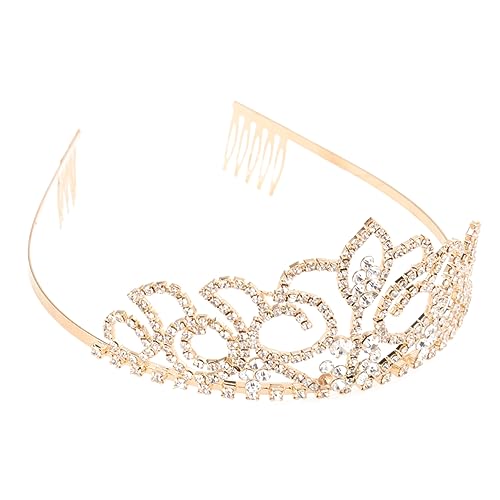 AUTSUPPL Hochwertige Goldene Wasserstein Krone Haarreif Für Hochzeiten Abschlussfeiern Und Besondere Anlässe Elegantes Design Mit Funkelnden Kristallen von AUTSUPPL