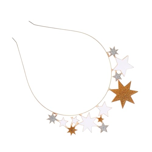 AUTSUPPL Glänzendes Stern haarreif mit Strasssteinen Goldfarben Dekoratives Haarschmuck für Braut und Party Geeignet für Hochzeit Geburtstag Festtage Geschenk für Damen und Mädchen von AUTSUPPL