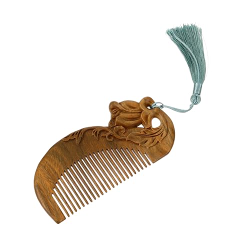 AUTSUPPL Gravierter Holz kopfhautmassagekamm aus Grünem Sandelholz Fördert Durchblutung Entspannt Kopfhaut Kompakt für Männer und Frauen Geeignet für Haartypen und Unterwegs von AUTSUPPL