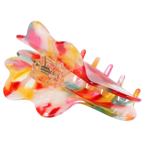 AUTSUPPL Große Dekorative Haarklaue aus Tropischem Rot Starke Fixierung für Dickes und Dünnes Haar Leichter Einfacher Frauen Haarclip für Party Hochzeit Alltag Vielseitiger Haarschmuck von AUTSUPPL