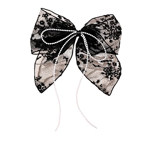 AUTSUPPL Stirnband Mit Großer Schleife Haarspange Mit Spitze Kopfschmuck Für Frauen Und Mädchen Geeignet Für Party Zeremonie Geburtstag Bankett Und Alltag von AUTSUPPL