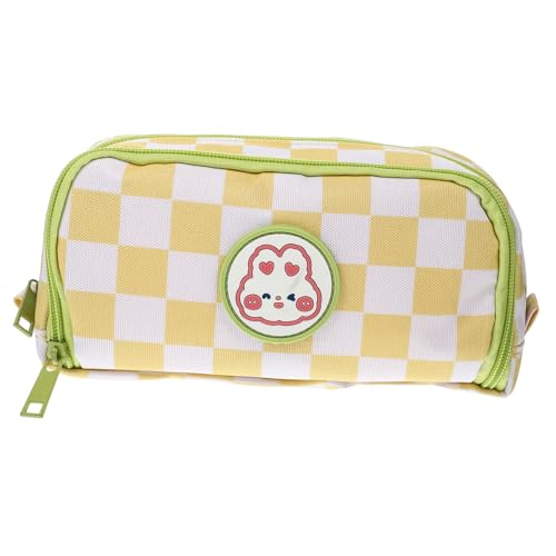 AUTSUPPL Große Kapazität Federmäppchen mit Schachbrettmuster Robustes Stiftemäppchen für Schule und Freizeit Geräumige Aufbewahrungstasche für Stifte Lineal Schere für Schüler und Künstler von AUTSUPPL