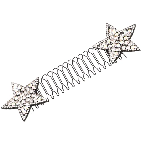 AUTSUPPL Haarklammer Stern Haarspange Weiß Elastischer Haarschmuck für Damen Unsichtbarer Haarfixierer für Frisieren Make up Spa und Alltag Leicht und Tragbar Praktisches Styling von AUTSUPPL