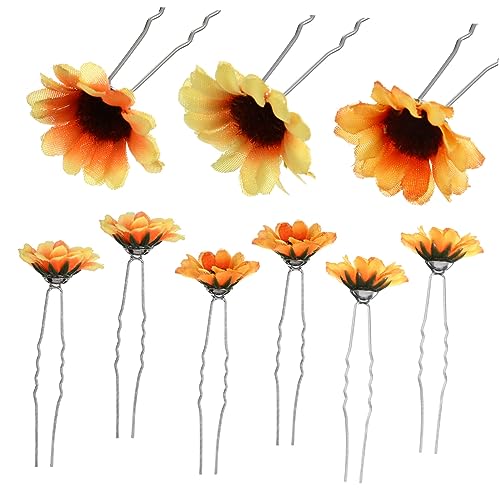AUTSUPPL 15stücke Sonnenblumen Haarspangen Handgefertigt Diy Haarnadel Materialien Für Junge Mädchen Haar Zubehör Clips Sonnenblumen Accessoires von AUTSUPPL