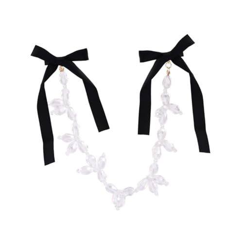 AUTSUPPL Große Hintere Haarschleife Mit Schleifenspange Und Baumelnder Kette Haarnadel Für Frauen Und Mädchen Geeignet Für Dickes Dünnes Lockiges Oder Glattes Haar von AUTSUPPL