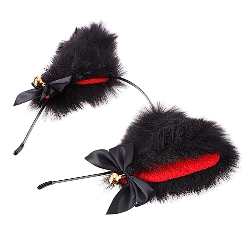 AUTSUPPL 1stück Katzenohren Haarreif Mit Glöckchen Und Schleife Cosplay Haarschmuck Für Kostümparty Halloween Karneval Und Mehr Süßes Und Bequemes Design von AUTSUPPL