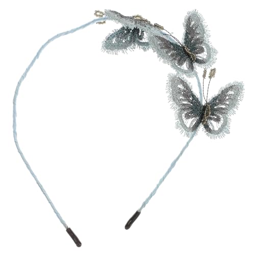 AUTSUPPL -haarband Mit Besticktem Schmetterling Elastisches Haaraccessoire Für Damen Und Mädchen Für Büro Und Outdoor-aktivitäten Blau von AUTSUPPL