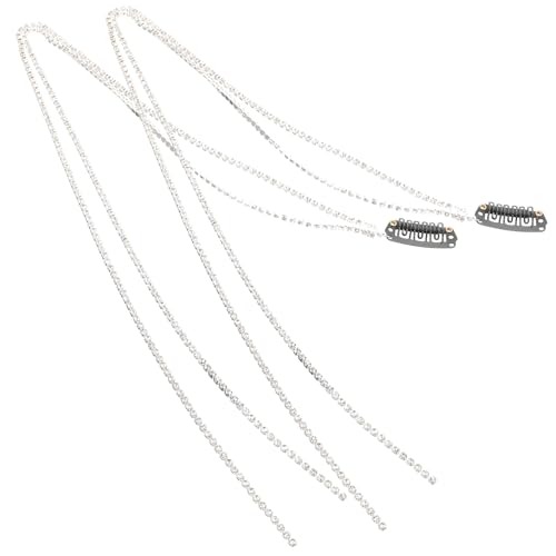 AUTSUPPL 2 Stück Haarkette Mit Quaste Clip Für Zöpfe Kopfschmuck Passend Zu Pferdeschwanz Für Damen Haar Styling von AUTSUPPL