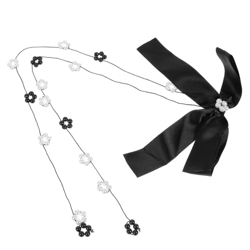 AUTSUPPL 1stück Fransige Schleifen-haarspange Mit Perlenblume Elegantes Haarschmuck-accessoire Für Damen Und Mädchen Zum Verzieren Von Zöpfen Und Pferdeschwänzen Langlebig Und von AUTSUPPL