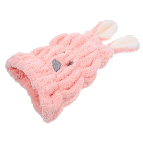 AUTSUPPL Bequemes Haarturban-handtuch Mit Cartoon-häschen-design Saugfähig Schnelltrocknend Fleece-material Haarwickel Für Jungen Und Mädchen von AUTSUPPL