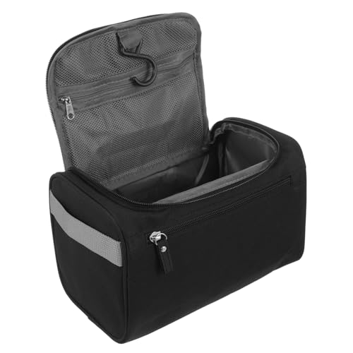 AUTSUPPL Reise Kosmetiktasche Zum Aufhängen Tragbare Waschtasche Für Herren Und Damen Mit Mehreren Fächern Und Geräumig Für Toilettenartikel Und Make-up Für Reisen Und Camping Schwarz von AUTSUPPL