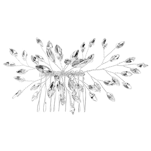 AUTSUPPL Hochzeitskopfschmuck Brautkamm Mit Strassperlen Haarspange Für Damen Blumenmädchen Kopfbedeckung Accessoire Für Hochzeit Party von AUTSUPPL