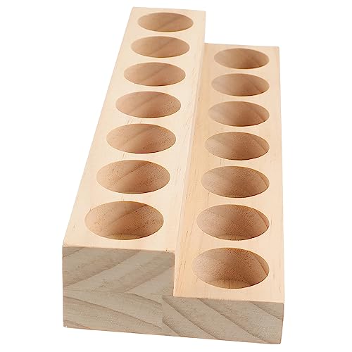 AUTSUPPL Holz-Display-ständer Für Ätherische Öle Zweischichtiger Flaschenhalter Aufbewahrungsbox Für Ätherische Ölflaschen Organizer Für von AUTSUPPL