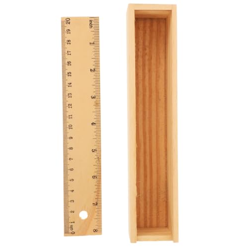 AUTSUPPL Holz Federmäppchen Schublade Stiftebox mit Großem Fassungsvermögen Robuste Aufbewahrung für Schule Büro Tragbare Rechteckige Bleistiftbox für Mädchen Jungen von AUTSUPPL