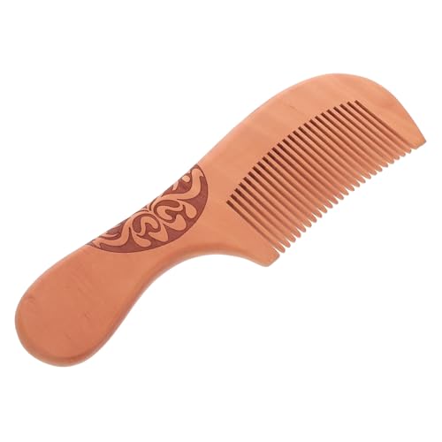 AUTSUPPL Holz kamm mit Breiten Zähnen Antistatisch Entwirrt Schonend Langes Haar und Bart Robustes Holz Frizz reduktion Massagefunktion für Damen und Herren Reise Heimgebrauch von AUTSUPPL