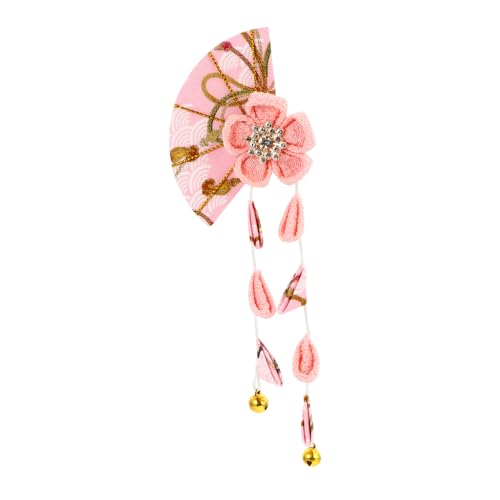 AUTSUPPL Japanischer Haarschmuck Kirschblüte mit Quaste Traditioneller Kimono Haarclip Leichter Blumen-haarspange Komfortables Haarschmuck-accessoire für Damen Geeignet für Cosplay von AUTSUPPL